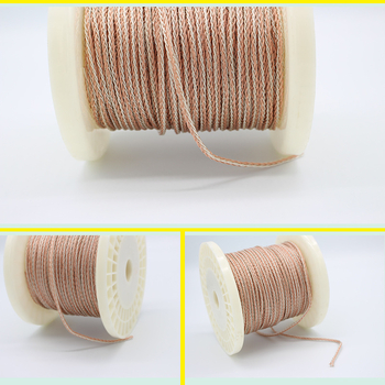 KMC-HIFI01 Cablu DIY pentru căști cu 8 fire, din cupru placat cu argint, cablu audio ecranat HiFi