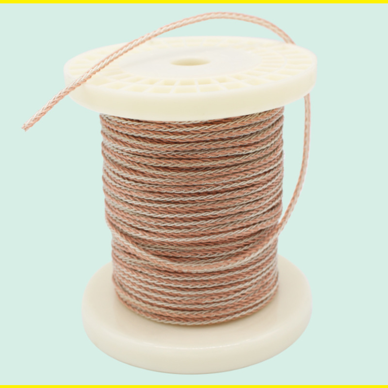 KMC-HIFI01 Cablu DIY pentru căști cu 8 fire, din cupru placat cu argint, cablu audio ecranat HiFi