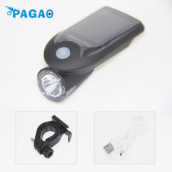 PAGAO far frontal pentru bicicletă – Încărcare USB-A, 1200mAh, montaj cu șuruburi, ciclism de noapte