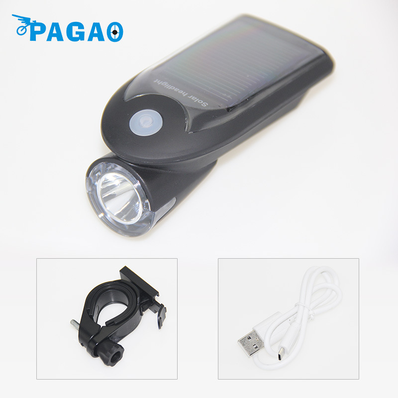 PAGAO far frontal pentru bicicletă – Încărcare USB-A, 1200mAh, montaj cu șuruburi, ciclism de noapte