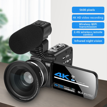 Professzionális kategóriás nagy sebességű kamera Wi‑Fi-vel, érintőképernyő 3,0 hüvelyk, 1080p támogatás, sztereó mikrofon, elektronikus képstabilizáció