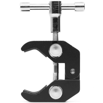 Stalak za stolni livestream s Crab Claw Clamp, CNC metal, aluminijska legura, okrugla cijevna noga i držač za telefon