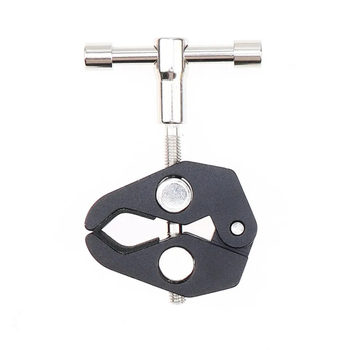 Stalak za stolni livestream s Crab Claw Clamp, CNC metal, aluminijska legura, okrugla cijevna noga i držač za telefon