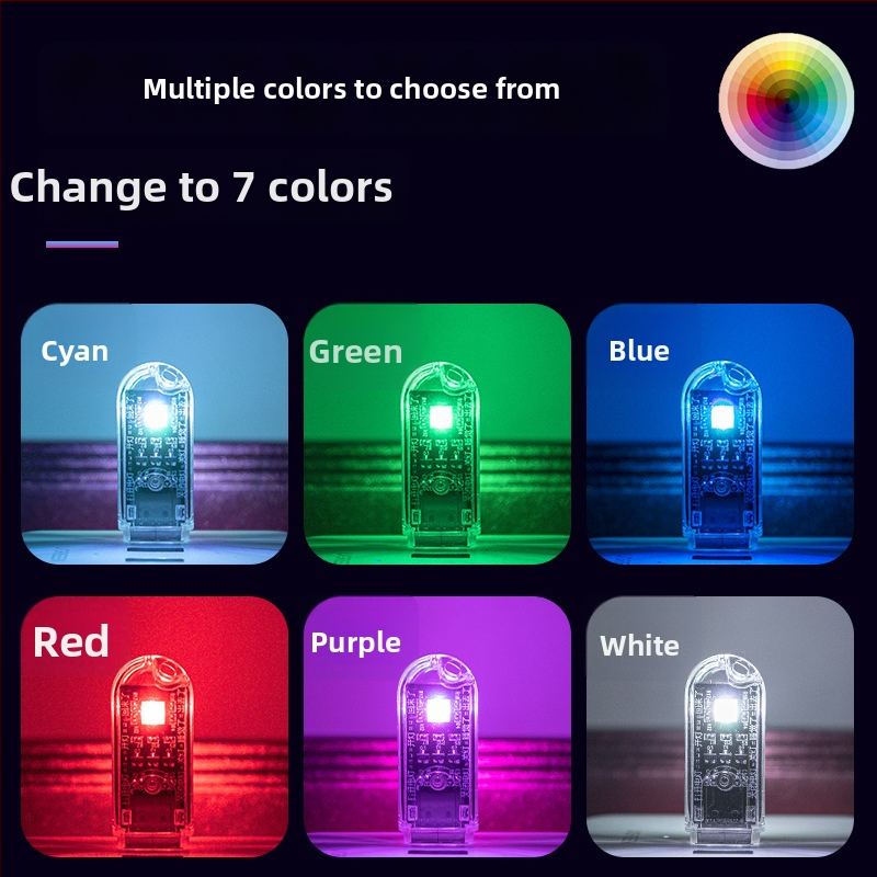 Lampă de noapte cu control vocal USB, iluminare LED, carcasă din plastic transparent, alimentare USB