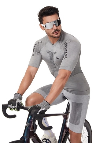 Set de bază de iarnă, uscare rapidă, pentru schi și ciclism, material Lycra/Nylon, model cu dungi, pantaloni termici și top termic