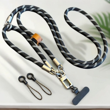 Λουράκι κινητού, ρυθμιζόμενο, χειροποίητο, νάιλον σκοινί, κράμα