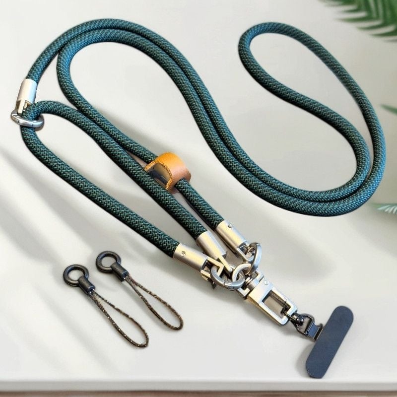 Λουράκι κινητού, ρυθμιζόμενο, χειροποίητο, νάιλον σκοινί, κράμα