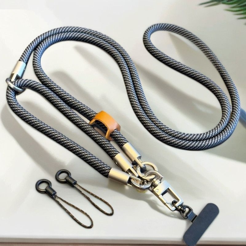 Λουράκι κινητού, ρυθμιζόμενο, χειροποίητο, νάιλον σκοινί, κράμα