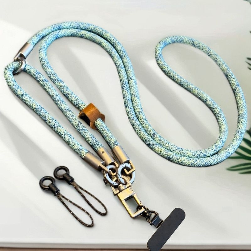 Λουράκι κινητού, ρυθμιζόμενο, χειροποίητο, νάιλον σκοινί, κράμα