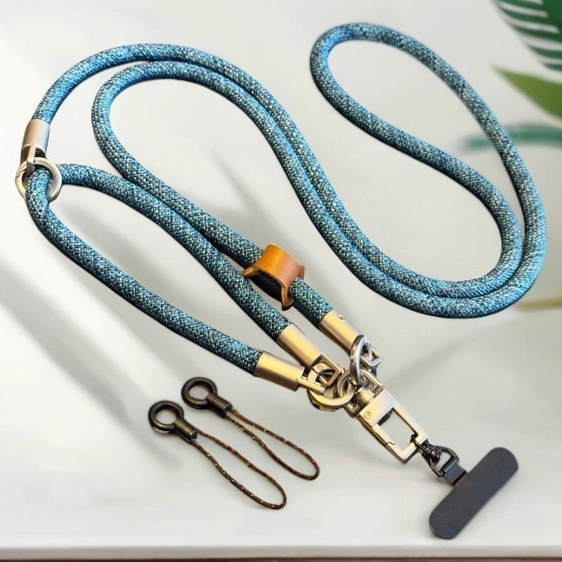 Λουράκι κινητού, ρυθμιζόμενο, χειροποίητο, νάιλον σκοινί, κράμα