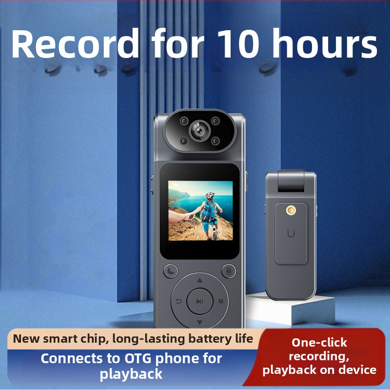 4K-s videokamera éjszakai látással, Wi‑Fi, egygombos felvétel és fényképezés, CMOS-érzékelő