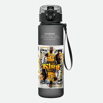 Бутилка цилиндрична за баскетболни звезди Irving, James, Curry, Kobe, Harden, Durant – PC materiaal, тегло 180 g, печат на лого, лицензиран бранд, подходяща за баскетбол