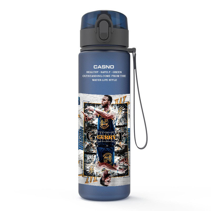 Бутилка цилиндрична за баскетболни звезди Irving, James, Curry, Kobe, Harden, Durant – PC materiaal, тегло 180 g, печат на лого, лицензиран бранд, подходяща за баскетбол