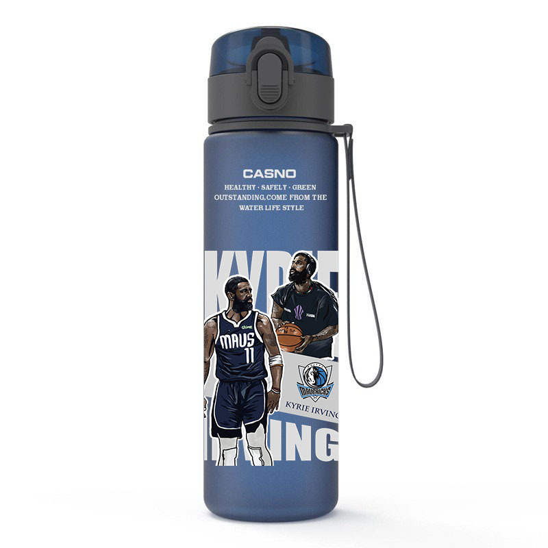 Бутилка цилиндрична за баскетболни звезди Irving, James, Curry, Kobe, Harden, Durant – PC materiaal, тегло 180 g, печат на лого, лицензиран бранд, подходяща за баскетбол