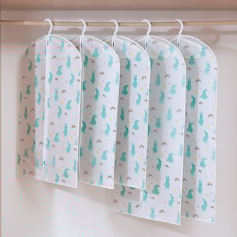 Удебелен полупрозрачен калъф за дрехи, торбичка за прах за костюм и калъф за костюм с щампа Shumi PEVA