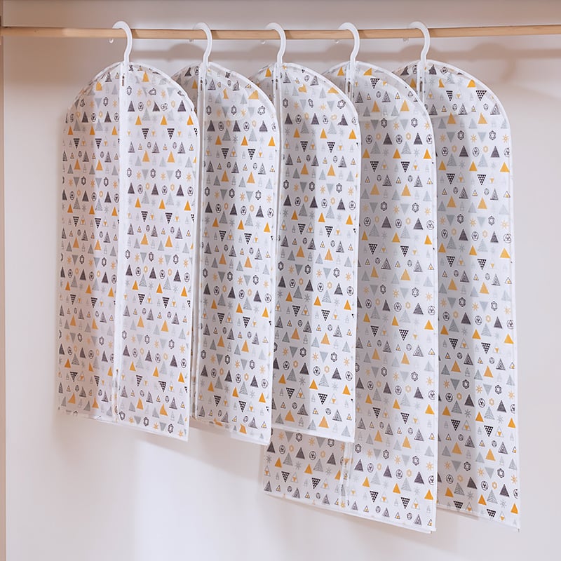 Удебелен полупрозрачен калъф за дрехи, торбичка за прах за костюм и калъф за костюм с щампа Shumi PEVA