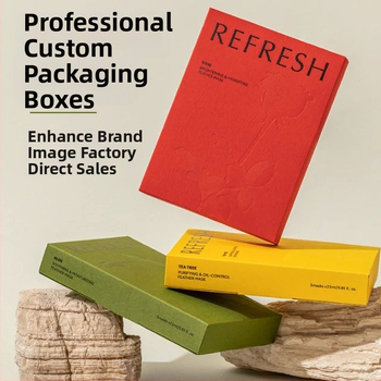 Vlastný kartónový obalový box s 250 gsm kartónom, vlastné spracovanie a tlač loga