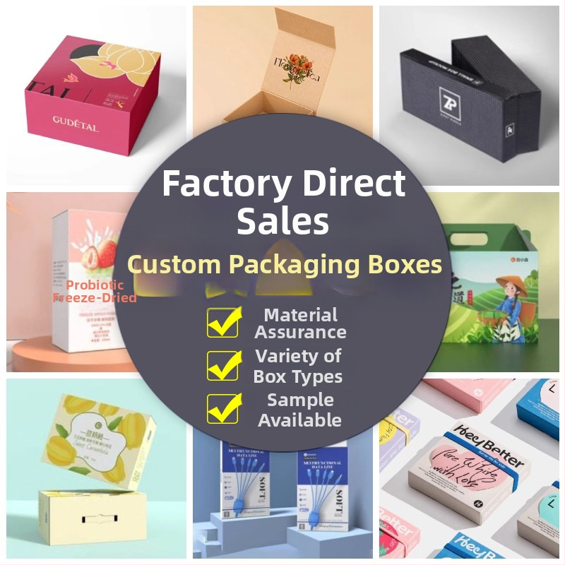 Vlastný kartónový obalový box s 250 gsm kartónom, vlastné spracovanie a tlač loga