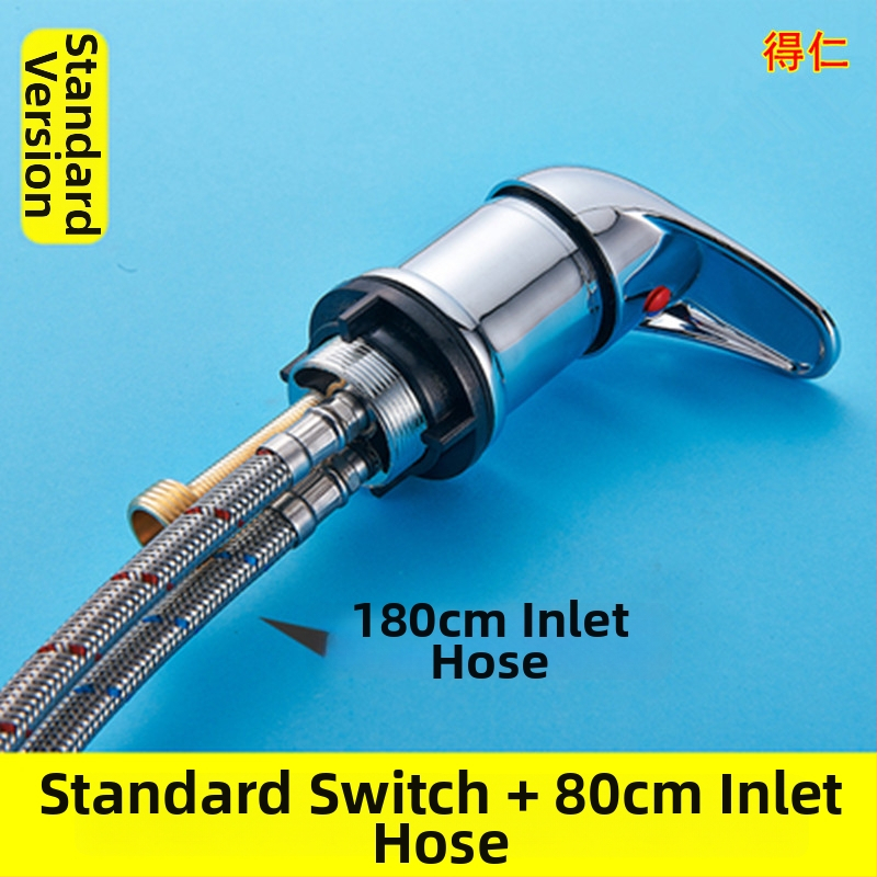 Vodný prepínač pre šampónový posteľ – DR model, značka Deren, zmes teplej a studenej vody, pracovný tlak 1