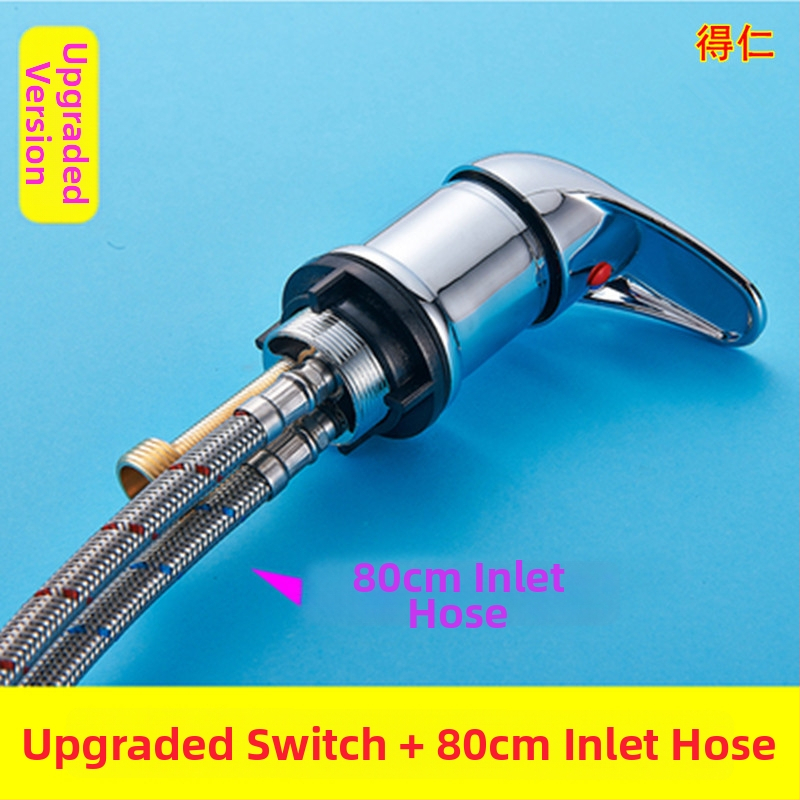 Vodný prepínač pre šampónový posteľ – DR model, značka Deren, zmes teplej a studenej vody, pracovný tlak 1