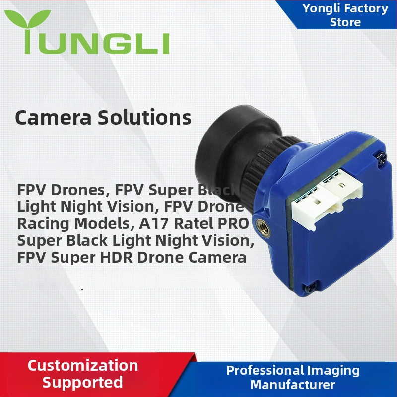 FPV kamera modul pre dron s nočným videním – 1500TVL, 60fps, CVBS rozhranie, ručné zaostrovanie, 13MP senzor