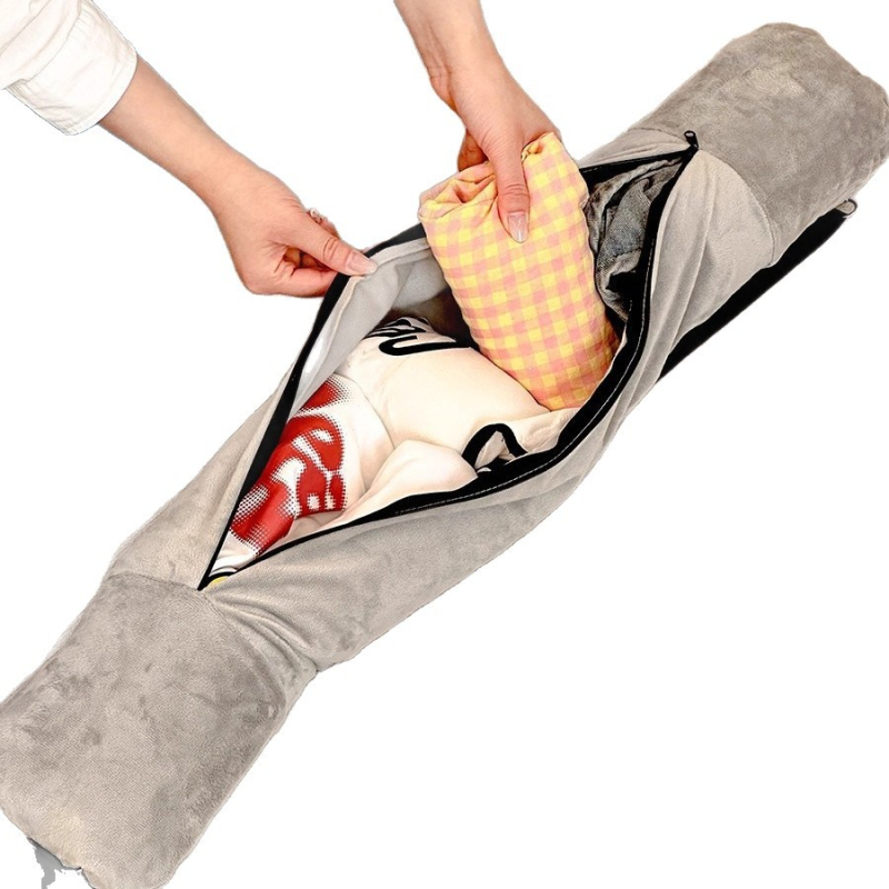 U-oblik putnički jastuk za vrat s prijenosnim spremnikom, težina 0.5–1.0 kg, punilo: drugo, tkanina: nije navedena, moderan minimalistički stil