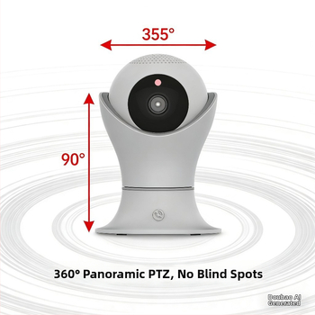 Smart PTZ kamera do interiéru, 3 MP senzor, bezdrôtové Wi‑Fi, zabudovaný mikrofón, USB rozhranie