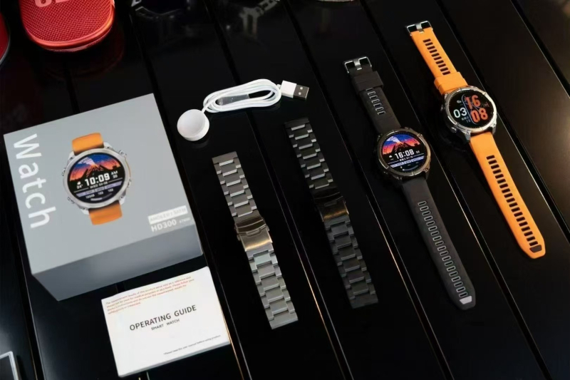 HD300 Smartwatch cu apeluri Bluetooth, încărcare wireless, monitorizare ritm cardiac, tensiune arterială și saturație de oxigen în sânge
