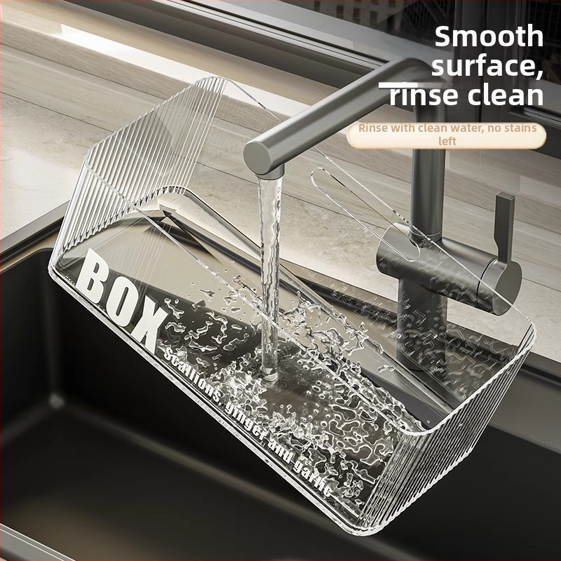 Nástenný kuchynský úložný regál na skladovanie zeleniny — plast MM-WM-150, jednoúrovňový, nosnosť 20, bez vŕtania