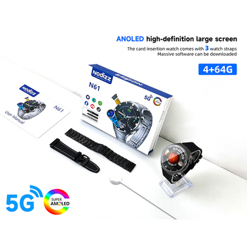 Ceas inteligent cu slot SIM, cameră frontală, GPS, apeluri video, Android compatibil