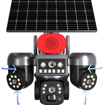 Vanjska kupolna kamera sa solarnim napajanjem i HD noćnim vidom, minimalno osvjetljenje 0.001 lux, napajanje 5V, -10 do 40°C, Alarm funkcija podržana