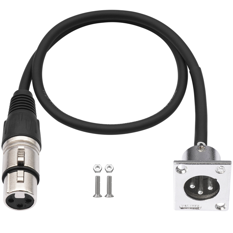 Signalni XLR audio kabel: ženski XLR na D-Type XLR muškom, niklano kućište, jezgra od čistog bakra, bakreni vodič, težina 75 g