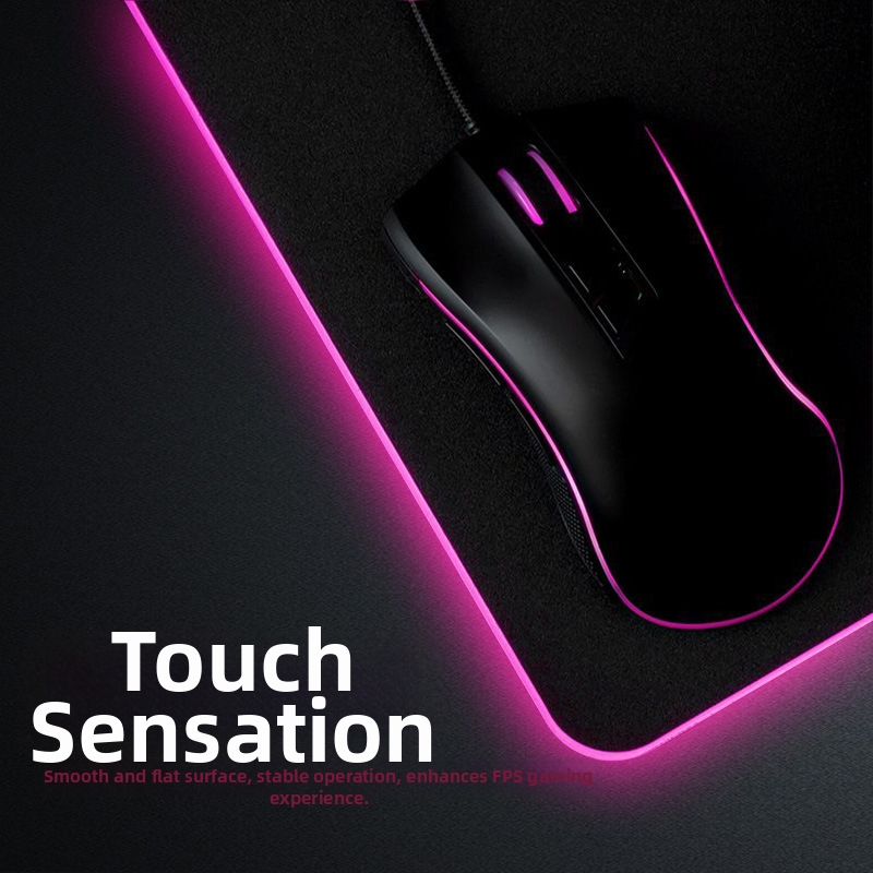 Star Mouse Pad s LED osvetlením, gumovo-textilný materiál, jednostranná, herný e-sport štýl, termotransfer logo