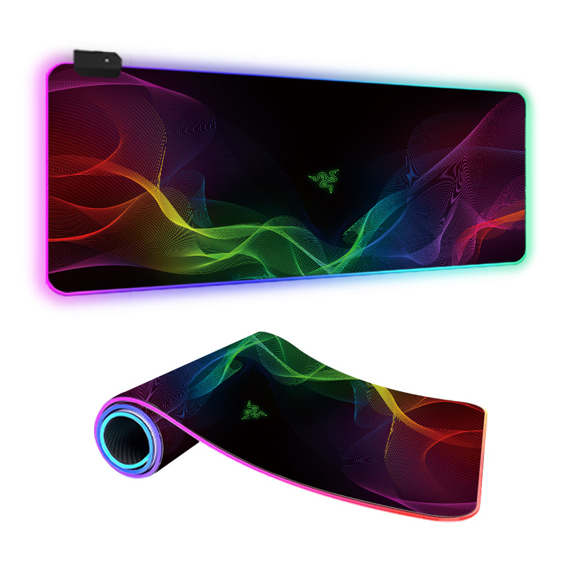 Star Mouse Pad подложка за мишка за бюро с LED осветление, гума и плат, едностранна, игрова е-спорт подложка, термален трансфер, отпечатано лого