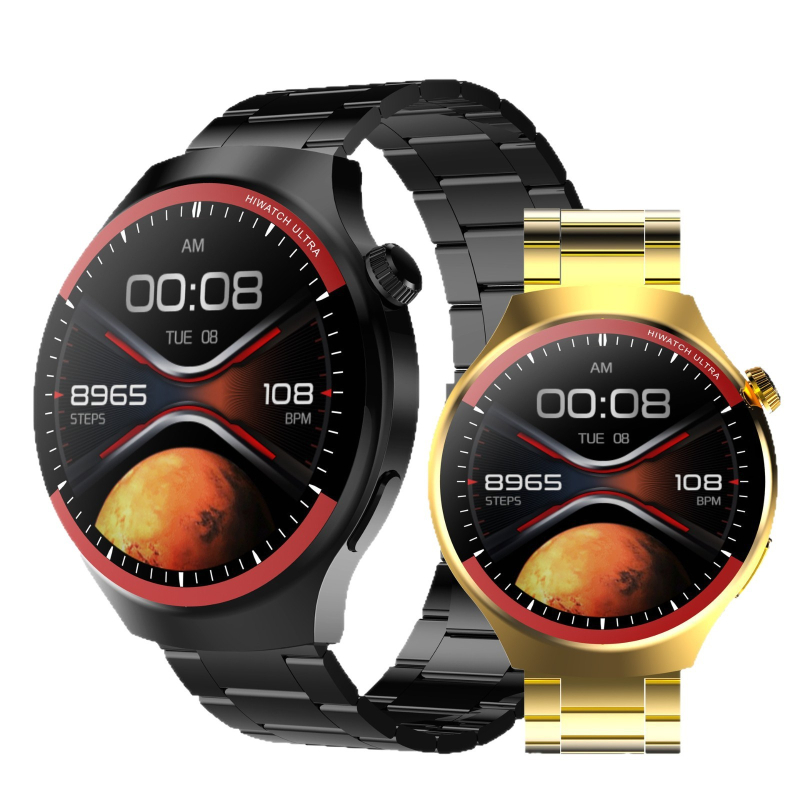 Watch4 Pro+ Pametni sat Bluetooth poziv, vremenska prognoza, glasovni asistent, obavijesti o porukama i mjerenje otkucaja srca
