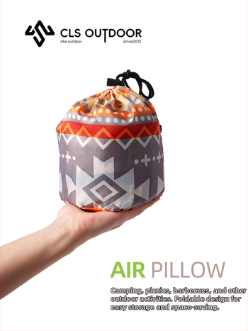 CLS nafukovací vankúš na cestovanie a kempovanie, ručná pumpa, pre 1 osobu, 243 g, materiály: koža, PU a pena s vysokou odolnosťou