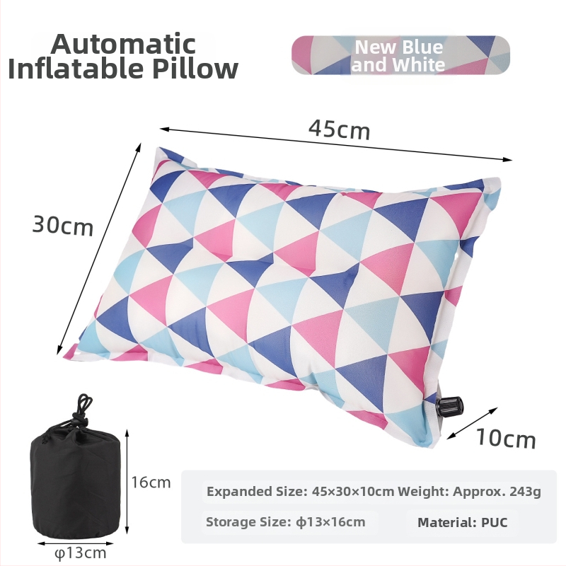 CLS nafukovací vankúš na cestovanie a kempovanie, ručná pumpa, pre 1 osobu, 243 g, materiály: koža, PU a pena s vysokou odolnosťou