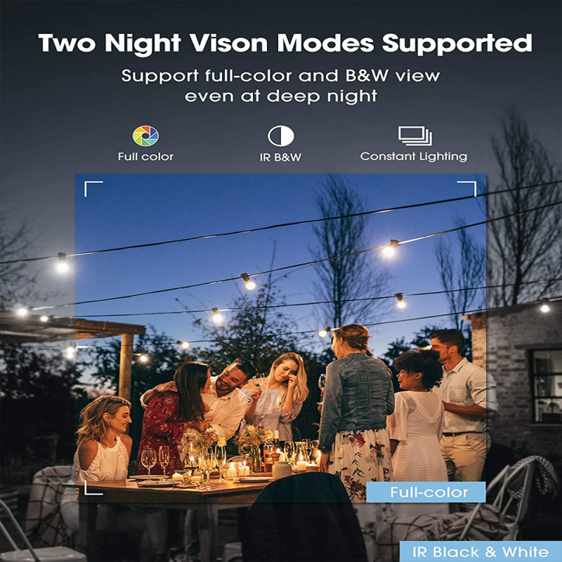 Bezdrôtová bullet kamera pre vnútorné aj vonkajšie použitie, 3MP/2K, 3.6mm objektív, 0.001 lx, H.264