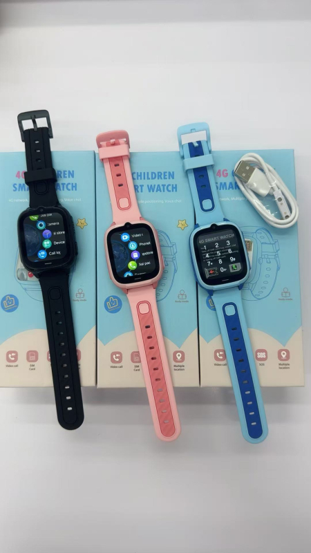 D53 Ceas Inteligent pentru Copii cu SOS Apel Video, 4G Apel Bidirecțional, Ecran de 1,83 Inch, Poziționare LBS + Wi‑Fi