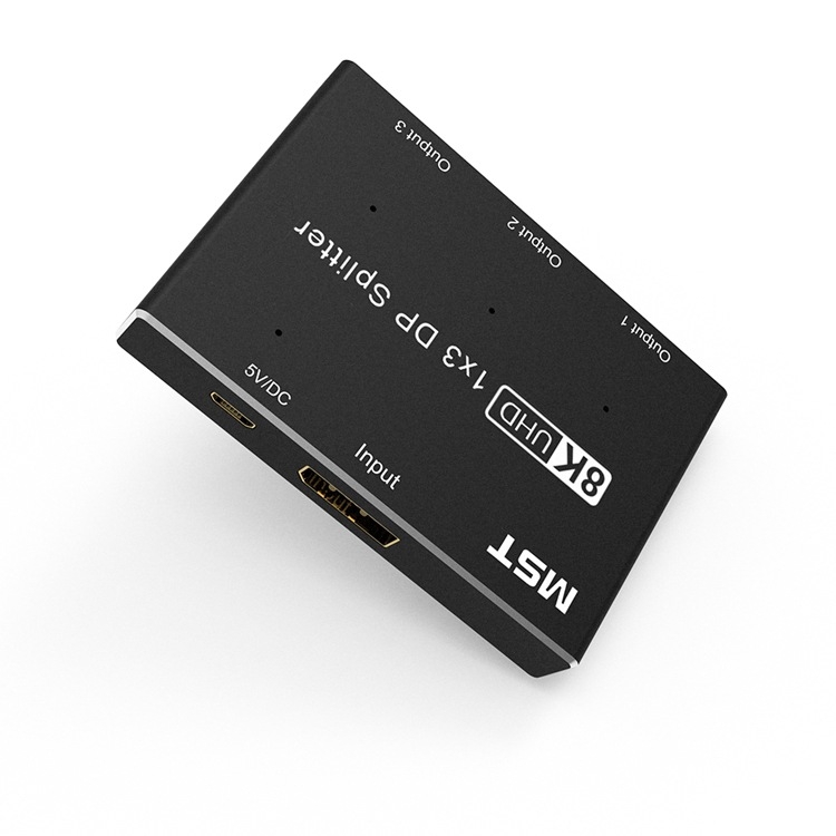 DP 1x3 prekidač zaslona PC/TV — 8K60Hz video/audio pretvarač (Model T0107)