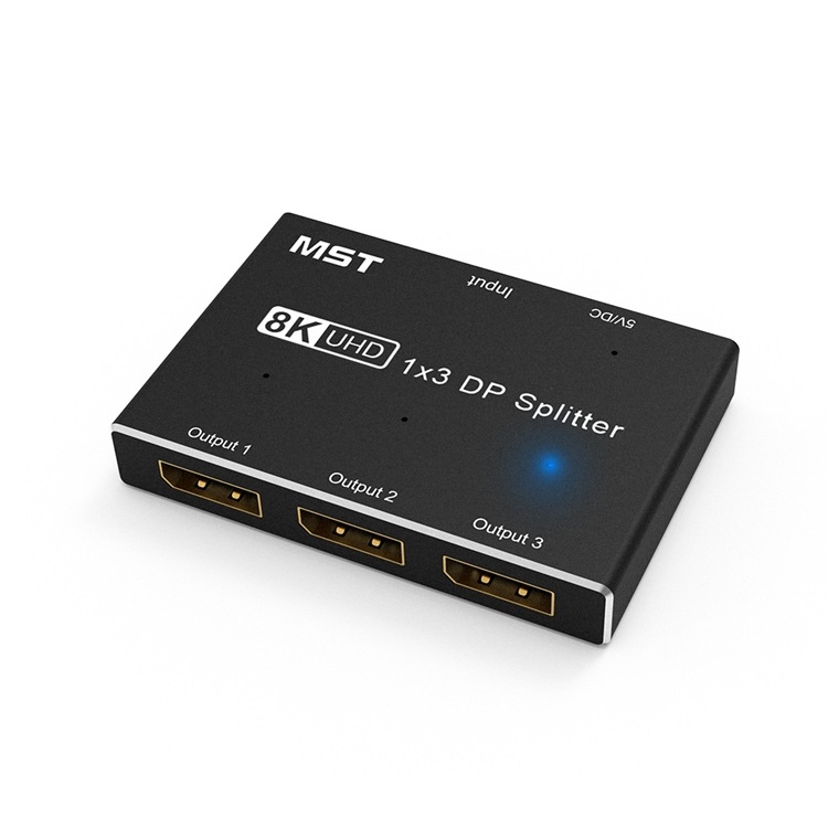 DP 1x3 prekidač zaslona PC/TV — 8K60Hz video/audio pretvarač (Model T0107)