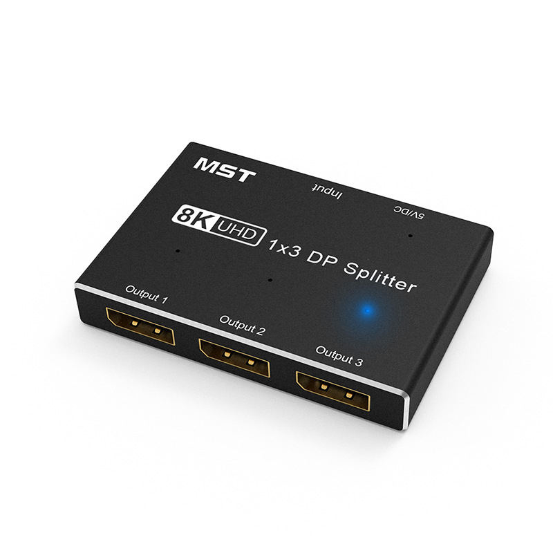 DP 1x3 prekidač zaslona PC/TV — 8K60Hz video/audio pretvarač (Model T0107)