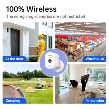 Cameră de rețea cu consum redus de energie, Wi‑Fi și 4G — 1080P, lentilă 4 mm, 0.001 lux iluminare minimă, IR până la 15 m, alimentare 5V