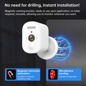 Cameră de rețea cu consum redus de energie, Wi‑Fi și 4G — 1080P, lentilă 4 mm, 0.001 lux iluminare minimă, IR până la 15 m, alimentare 5V