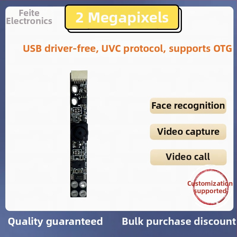 Notebooková USB kamera, 2MP, 1600x1200, 30FPS, USB 2.0, bez ovládača