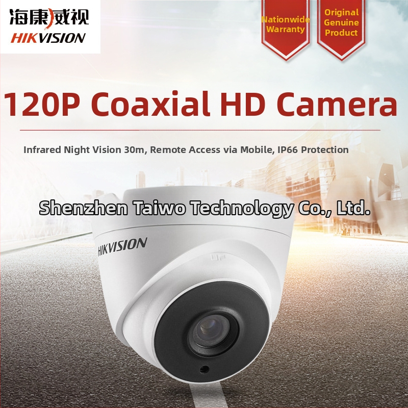 IR HD kamera s nočným videním DS-2CE56C0T-IT3F, objektív 3.6 mm, 1 MP, 720p, IR dosah 30 m