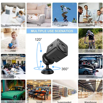 AS02 Безжична Wi‑Fi камера с инфрачервено нощно виждане и двупосочно говорене, SD карта