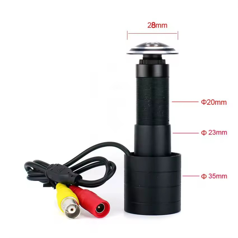 Small Angle Technology – Sigurnosna kamera za vrata s širokim kutom 1200 TVL, fisheye objektiv, 2MP senzor, RCA sučelje, analogna, bez mreže