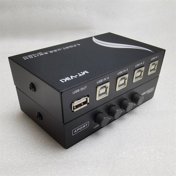 Maxtor USB Zariadenie na Zdieľanie Tlačiarne, 1 na 4, Ekonomický Ručný Prepínač, Kompatibilné so Windows 7, Model MT 1A4B