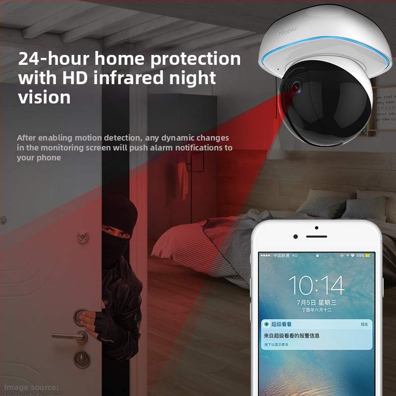 Bežična kupolna kamera – 1080p, 2MP, noćno snimanje, 3.6mm objektiv, Wi‑Fi